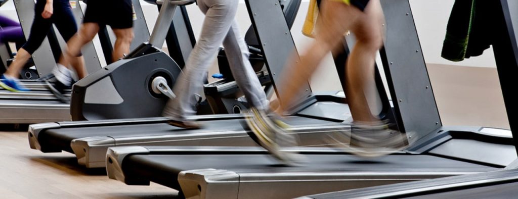 Treadmill. Comparison of treadmill with running and orbitrek.